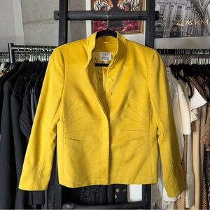 Akris Punto for Bergdorf Goodman Golden Yellow Wool Angora Tailored Jacket